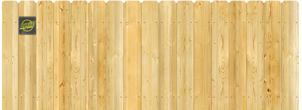 Straight Dog Ear Top - Wood Fence Option